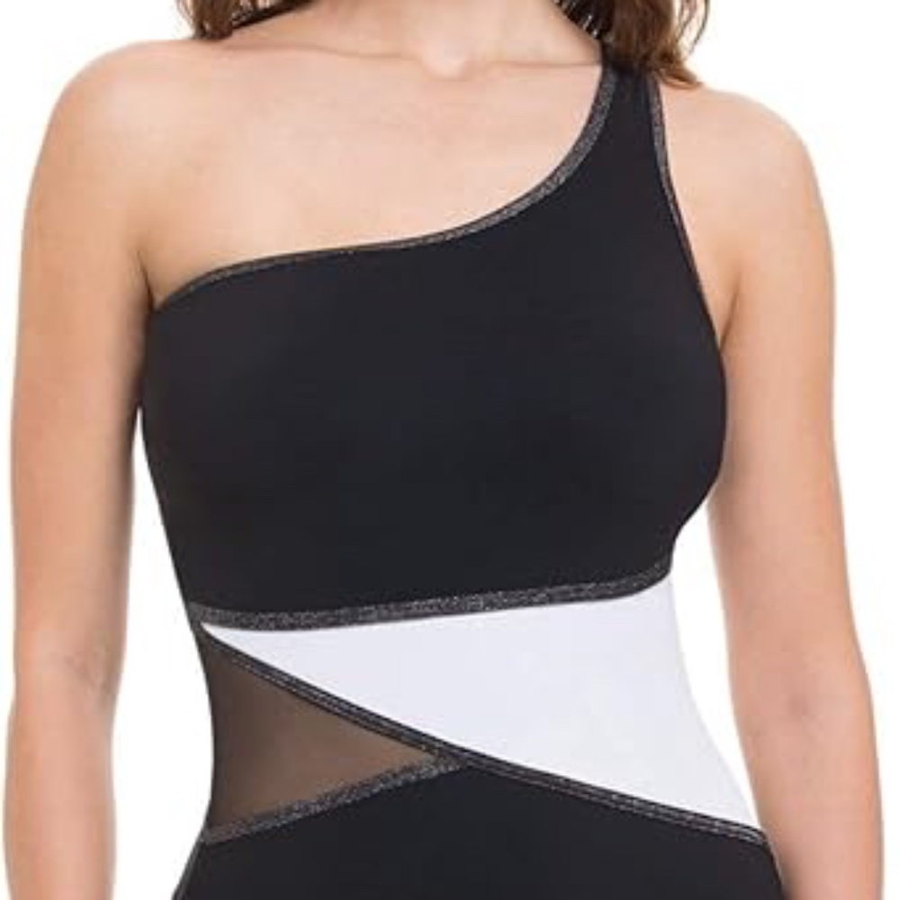 Gottex Profile One Shoulder Swim Suit sz 10 NWT